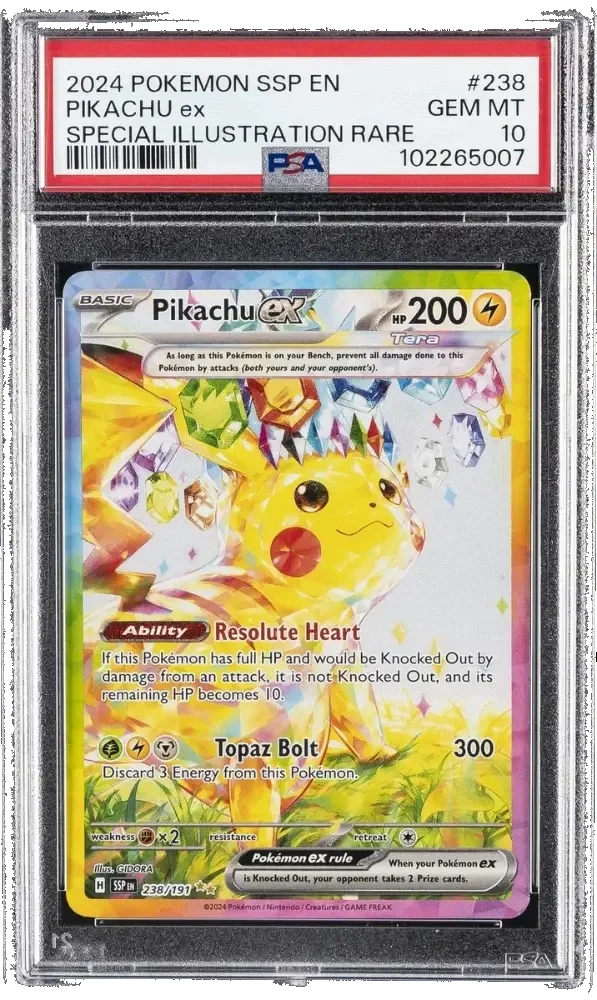 Pikachu ex SAR #240/191 — PSA 10 Gem Mint